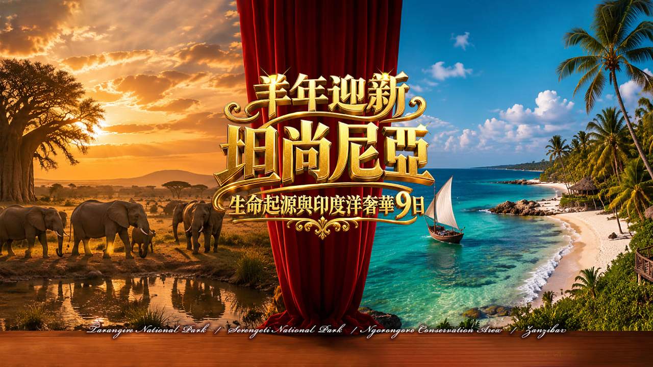 2027羊年迎新-坦尚尼亞生命起源與印度洋奢華9日