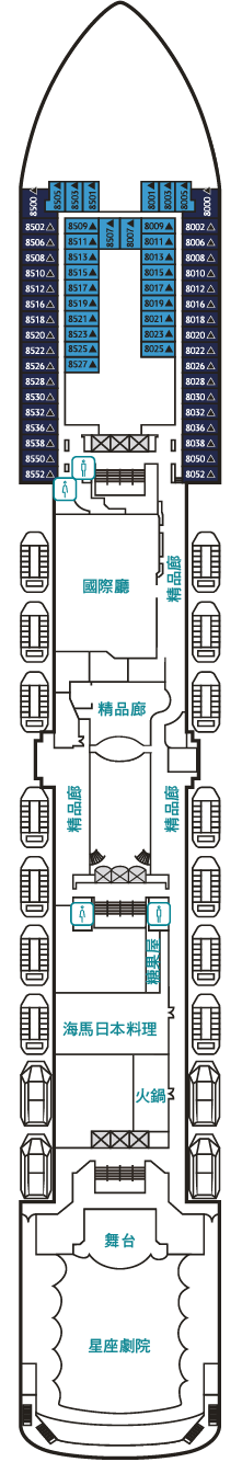 8層甲板平面圖