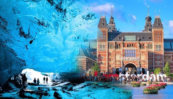 創意荷蘭比利時冰島~珍珠耳環女孩滑鐵盧斯奈山半島羽毛河峽谷海上極光藍冰洞探險13日